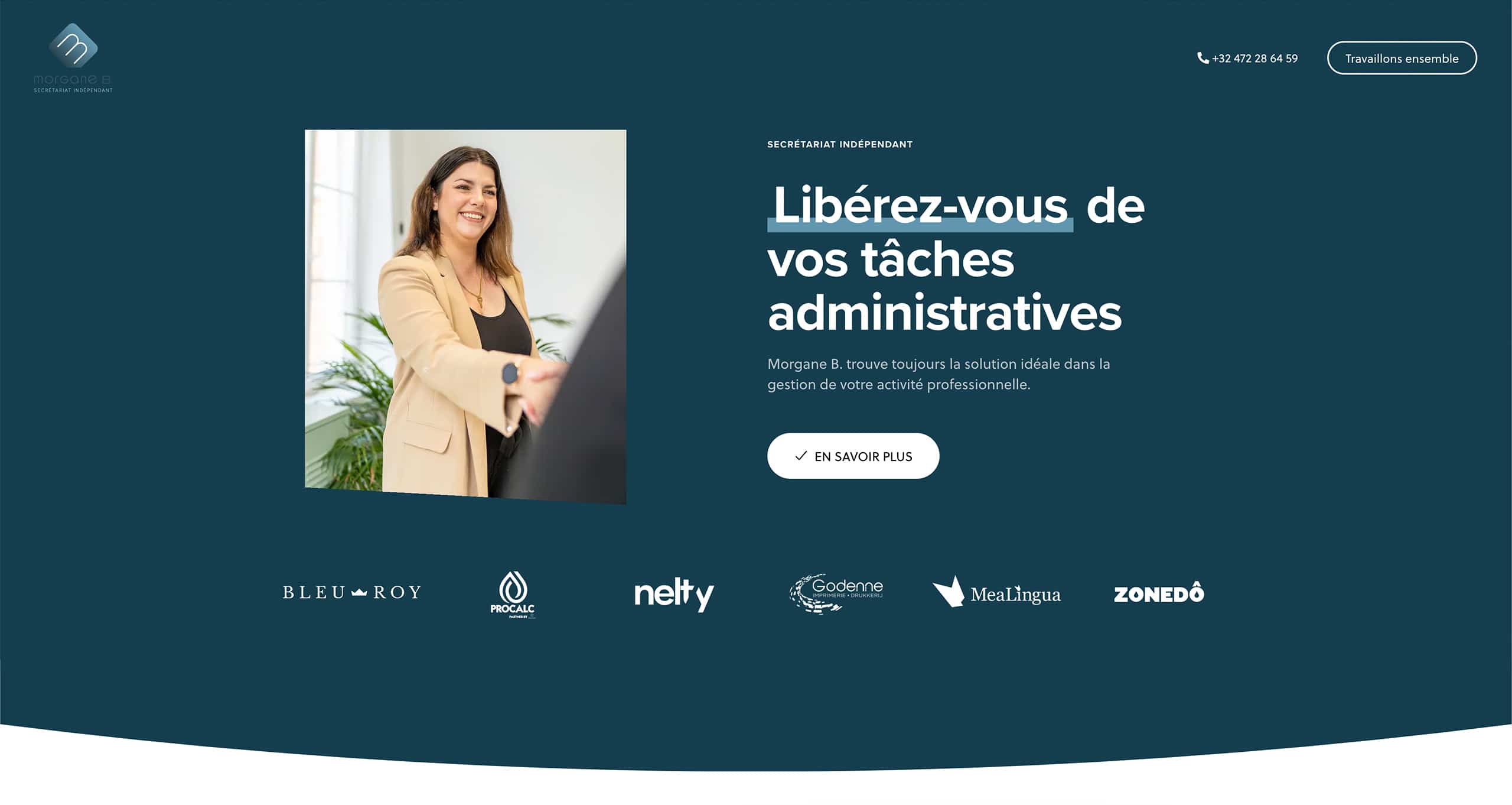 Nelty Création site internet Morgane B Secrétaire indépendante